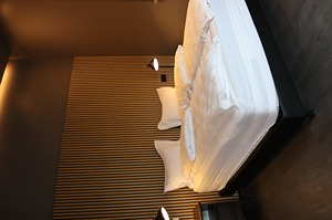 Double bed with a private bathroom room